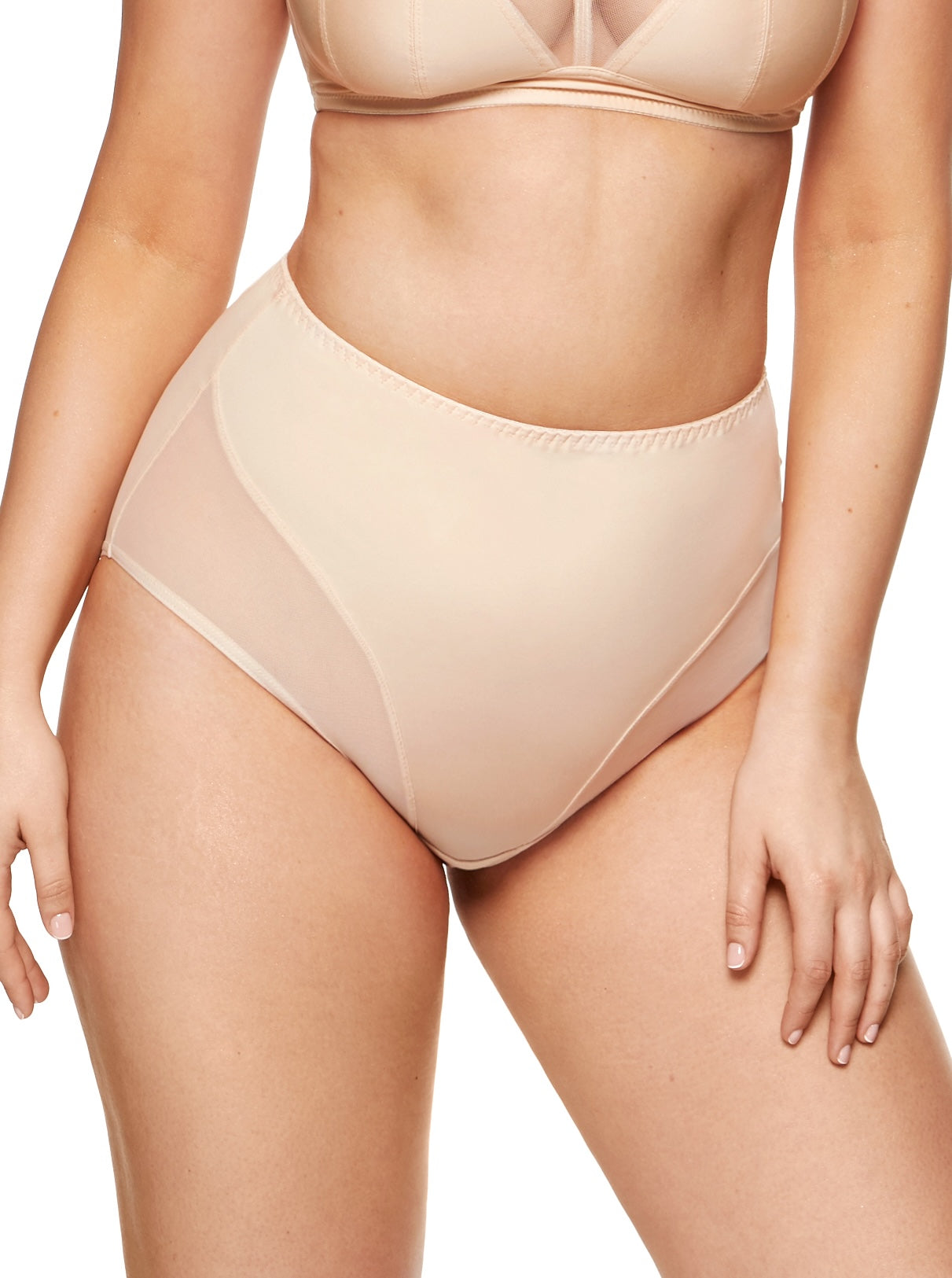 High-waist beige shaping brief - Spanties shapewear