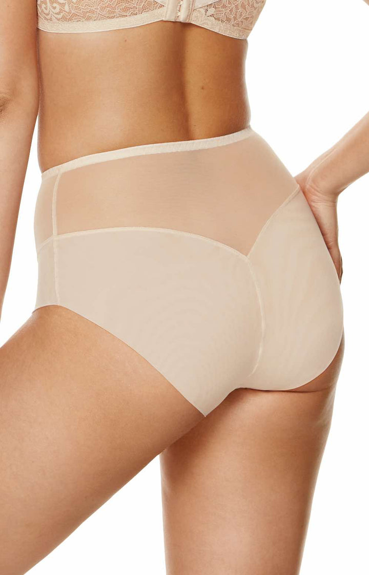 Gabi Beige High Waist Shaping Lace Panty Lingerie