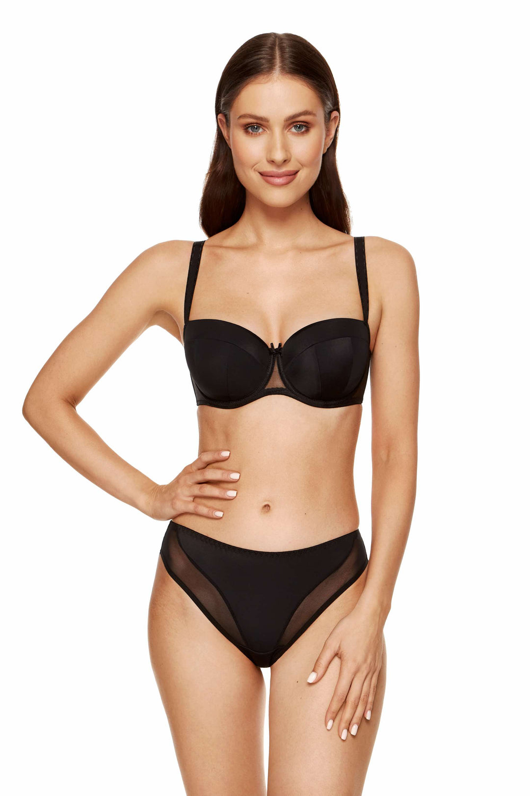 Zara Black Smooth Brazilian Thong