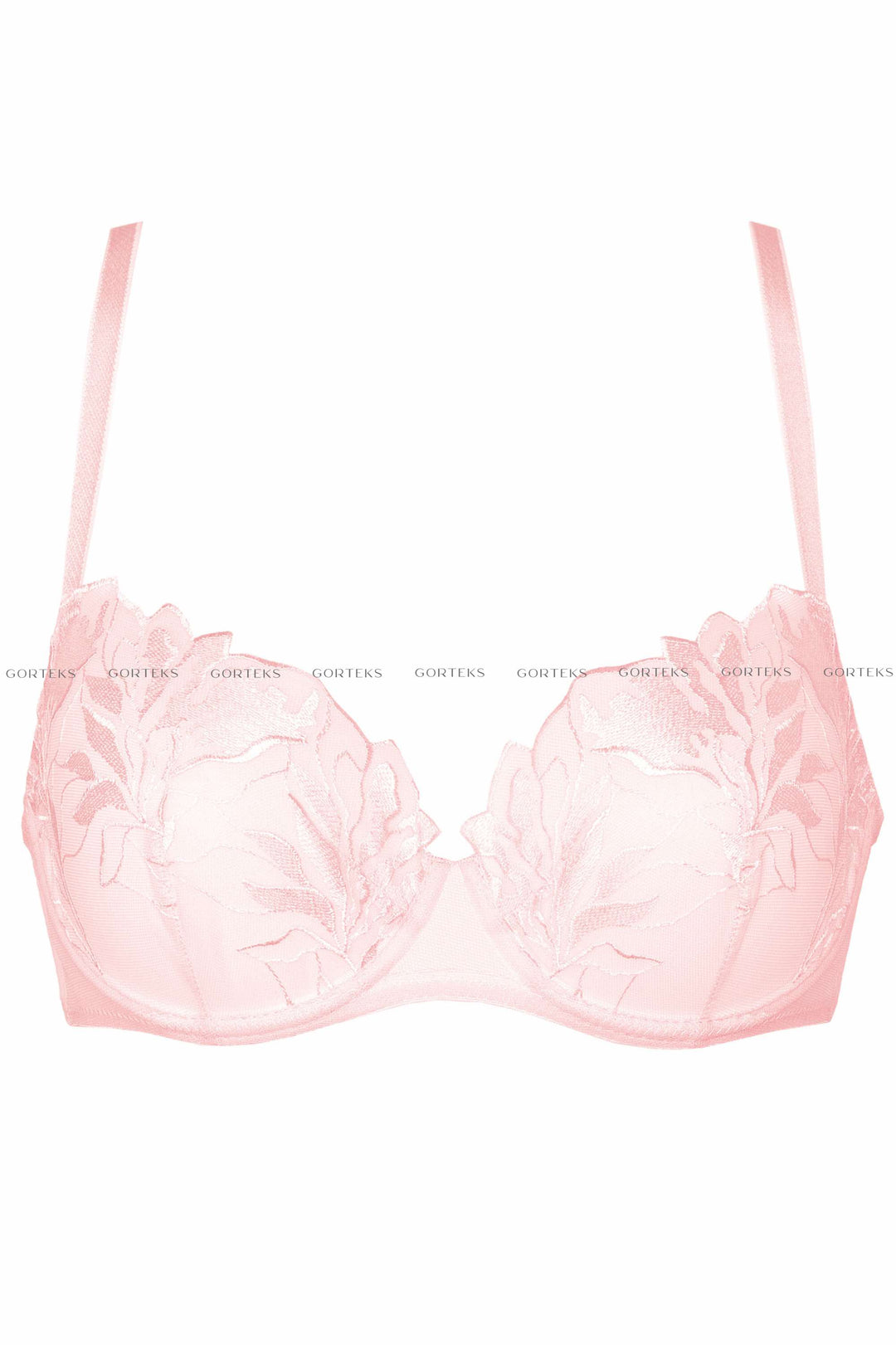 Coco Embroidered Soft Bra – Pink