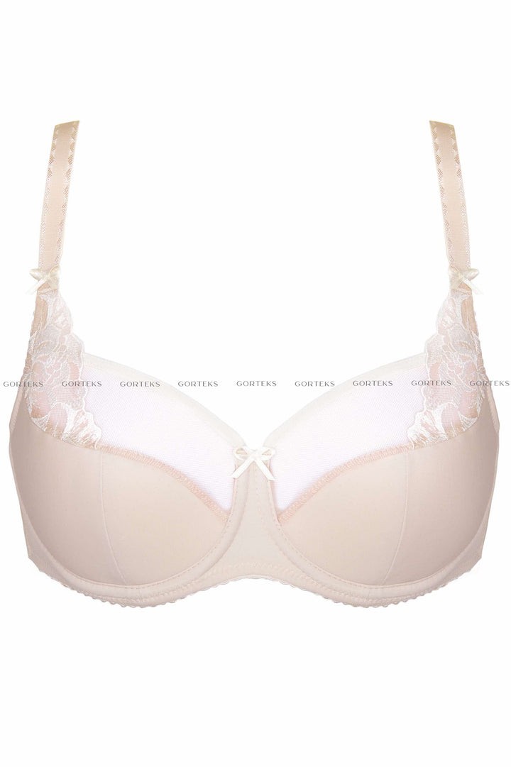 Egerie Embroidered Half-Padded Bra – Beige