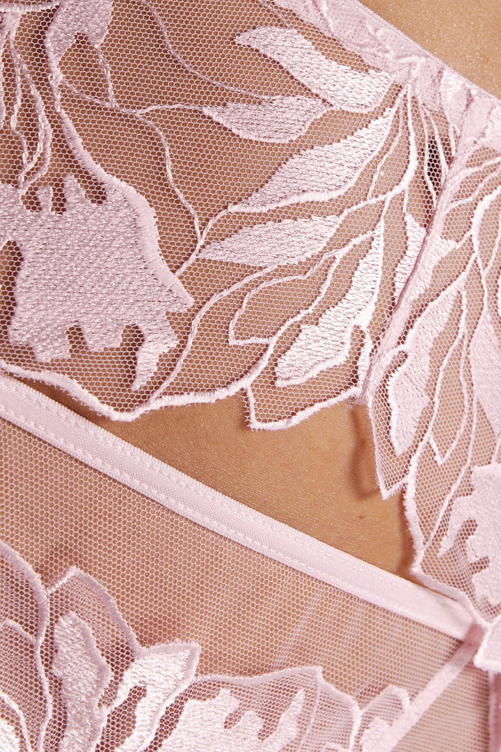 Coco Embroidered Soft Bra – Pink