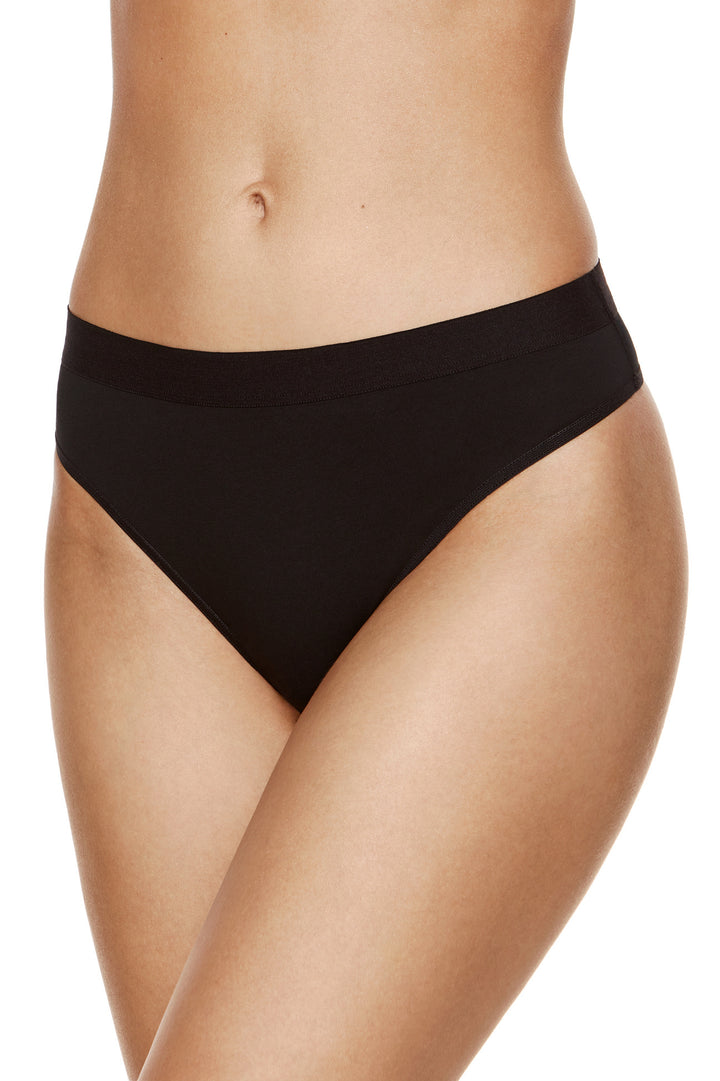 Alana Cotton Thong Triple-Pack – Black