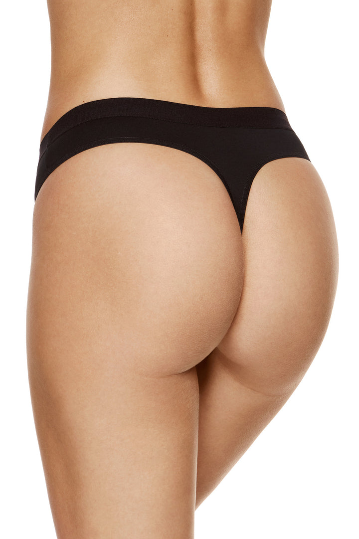 Alana Cotton Thong Triple-Pack – Black