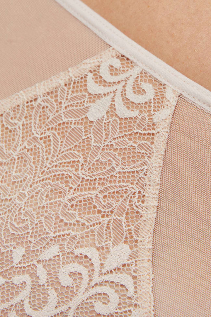 Gabi Beige High Waist Shaping Lace Panty Lingerie