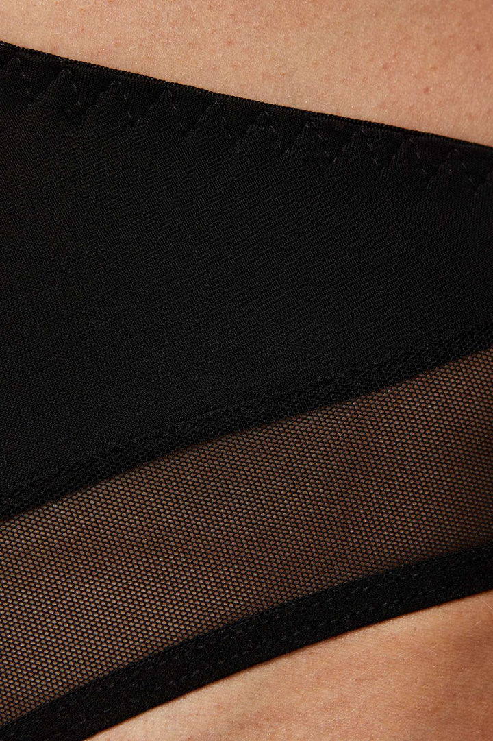 Zara Black Smooth Brazilian Thong