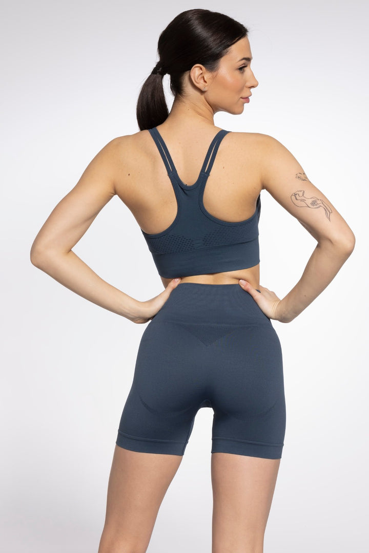 Back view of Gatta Active gibraltar sea sports bra with thin crossed straps
