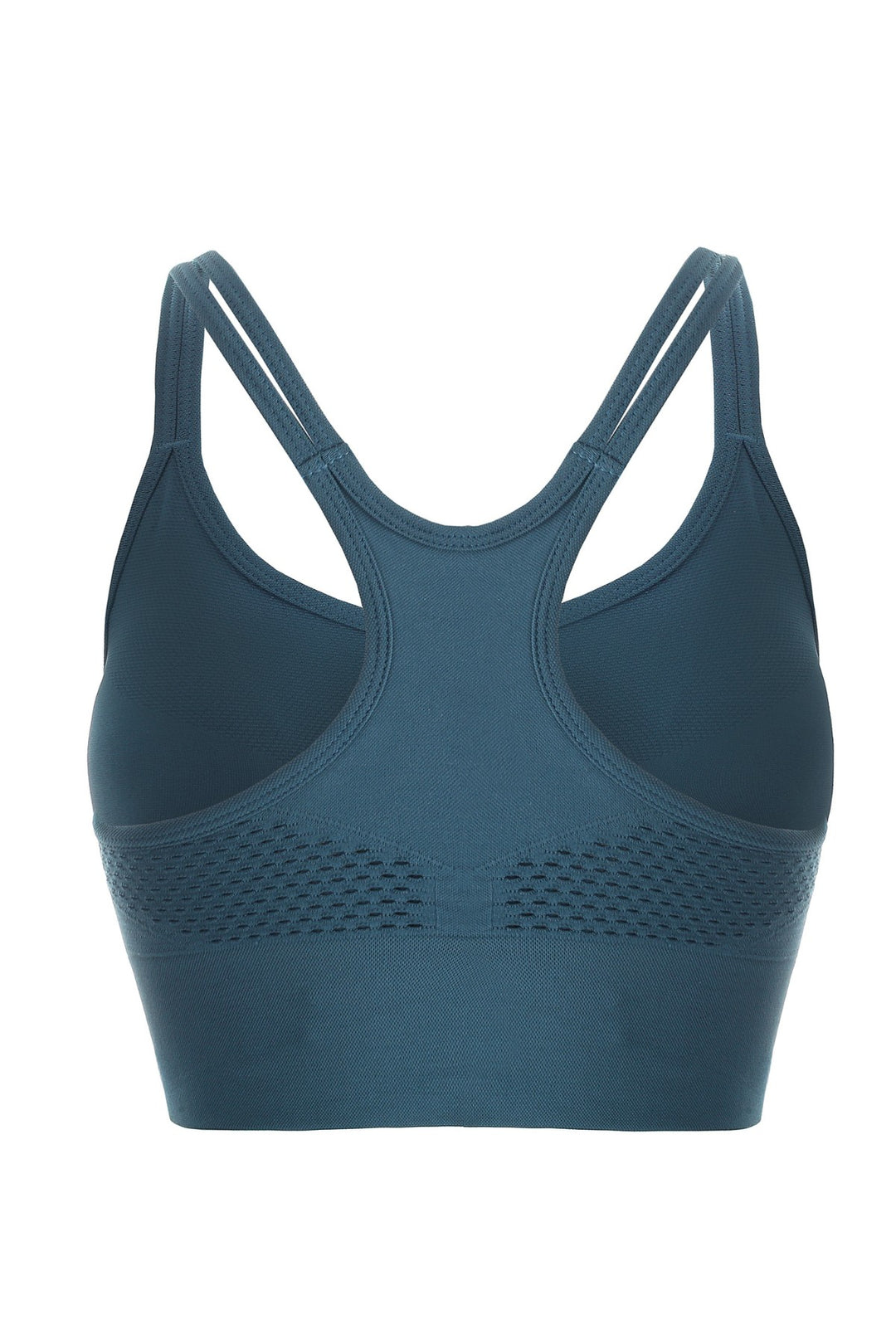 Gatta Active noble green seamless bra – ghost mannequin three-quarter view
