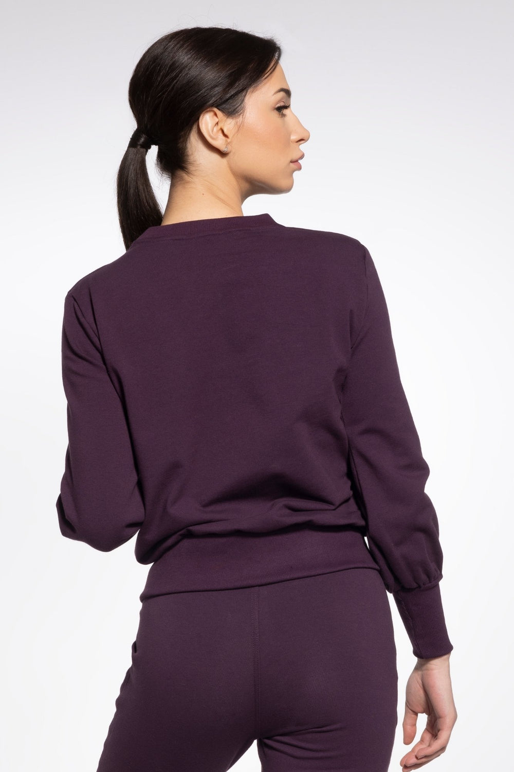 Gatta Blouse Sport Prugna – women's athletic blouse, back view